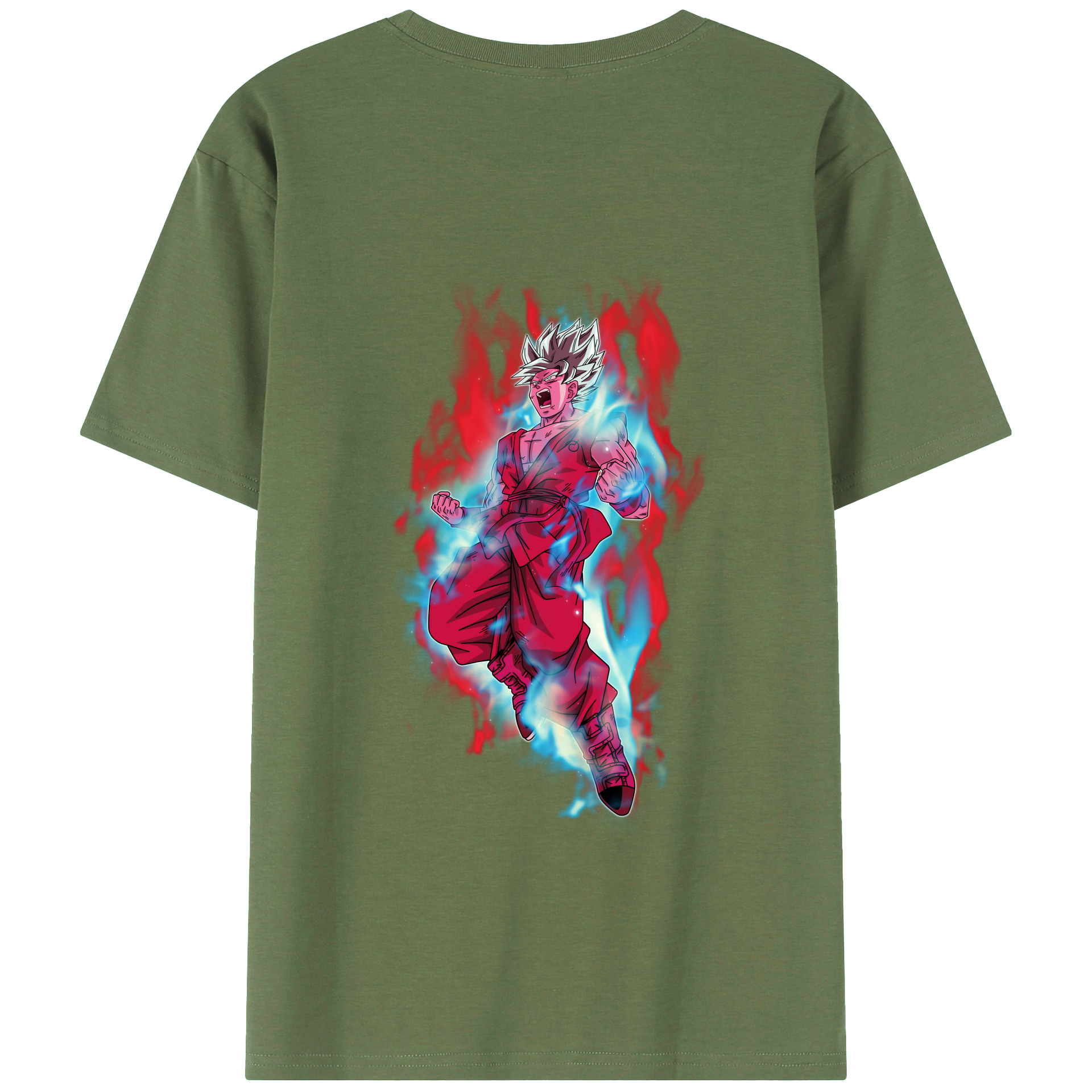 （画像用） ドラゴンボール 孫悟空（そん ごくう）Son Goku カカロット DRAGON BALL Kakarotto 綿100％ メンズ半袖Tシャツ（バックプリント） 通気性